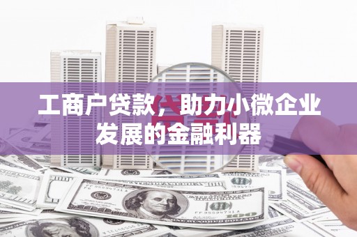 禄丰工商户贷款，助力小微企业发展的金融利器