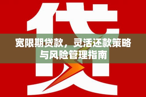 禄丰宽限期贷款，灵活还款策略与风险管理指南