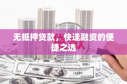 禄丰无抵押贷款，快速融资的便捷之选