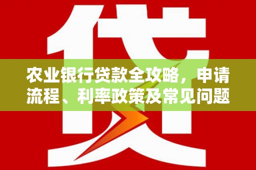 禄丰农业银行贷款全攻略，申请流程、利率政策及常见问题解析