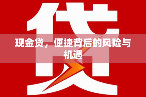 禄丰现金贷，便捷背后的风险与机遇