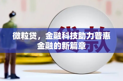 禄丰微粒贷，金融科技助力普惠金融的新篇章