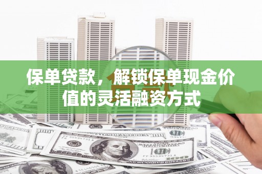 禄丰保单贷款，解锁保单现金价值的灵活融资方式