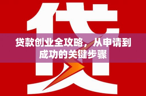 禄丰贷款创业全攻略，从申请到成功的关键步骤