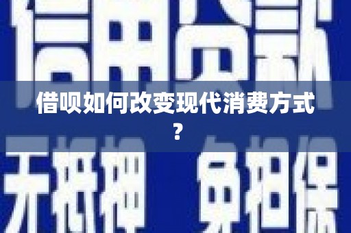 禄丰借呗如何改变现代消费方式？
