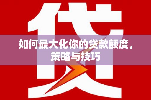 禄丰如何最大化你的贷款额度，策略与技巧