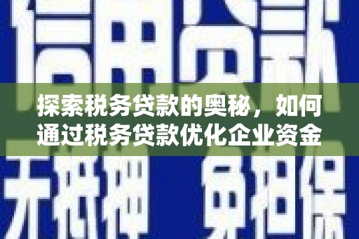 禄丰探索税务贷款的奥秘，如何通过税务贷款优化企业资金流