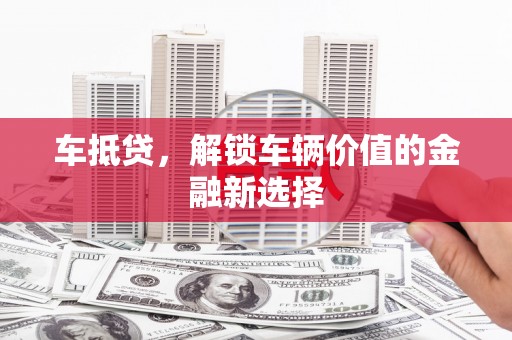 禄丰车抵贷，解锁车辆价值的金融新选择