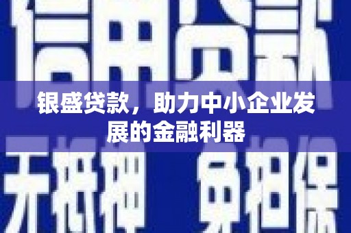禄丰银盛贷款，助力中小企业发展的金融利器