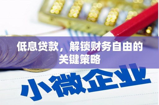 禄丰低息贷款，解锁财务自由的关键策略