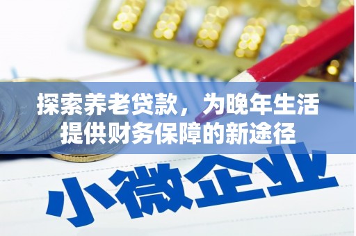 禄丰探索养老贷款，为晚年生活提供财务保障的新途径