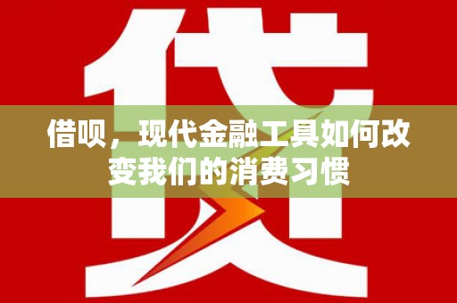 禄丰借呗，现代金融工具如何改变我们的消费习惯