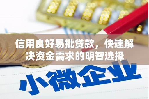 禄丰信用良好易批贷款，快速解决资金需求的明智选择