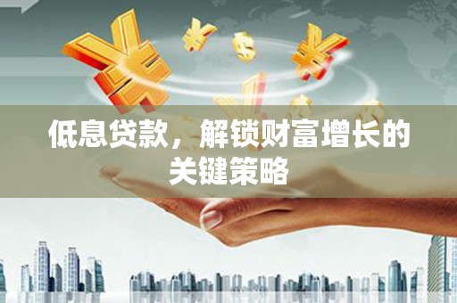 禄丰低息贷款，解锁财富增长的关键策略