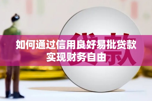 禄丰如何通过信用良好易批贷款实现财务自由