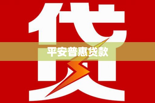 禄丰平安普惠贷款