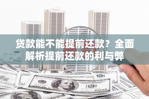 禄丰贷款能不能提前还款？全面解析提前还款的利与弊