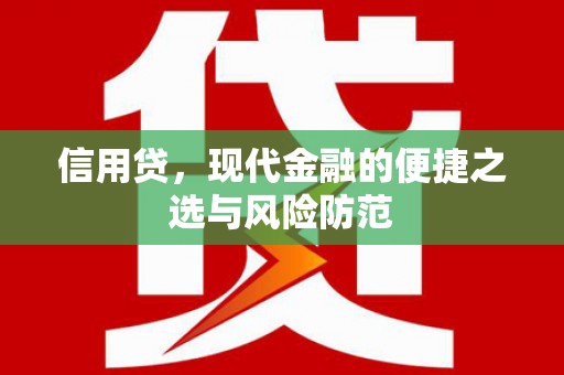 禄丰信用贷，现代金融的便捷之选与风险防范
