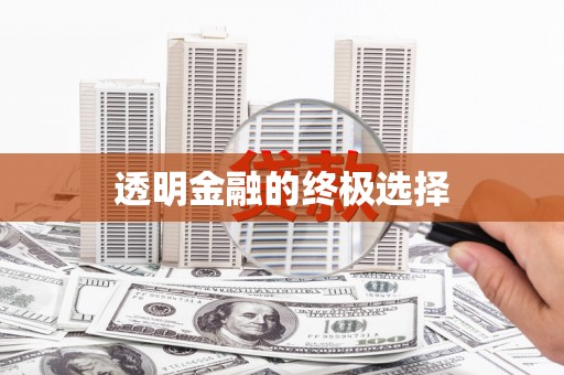 禄丰透明金融的终极选择