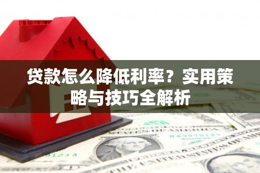 禄丰贷款怎么降低利率？实用策略与技巧全解析